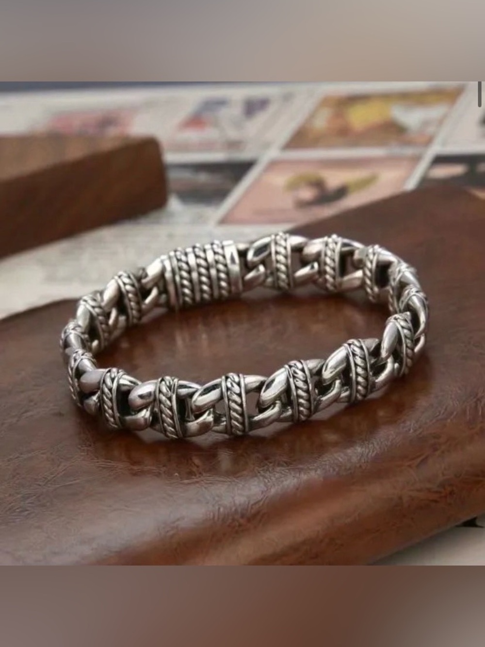 Solid 925 Sterling Silver Mens Bracelet 11mm Cuban Link Chain Solid Link
